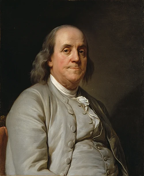 Ritratto di Benjamin Franklin, dipinto di Joseph-Siffred Duplessis, circa 1785