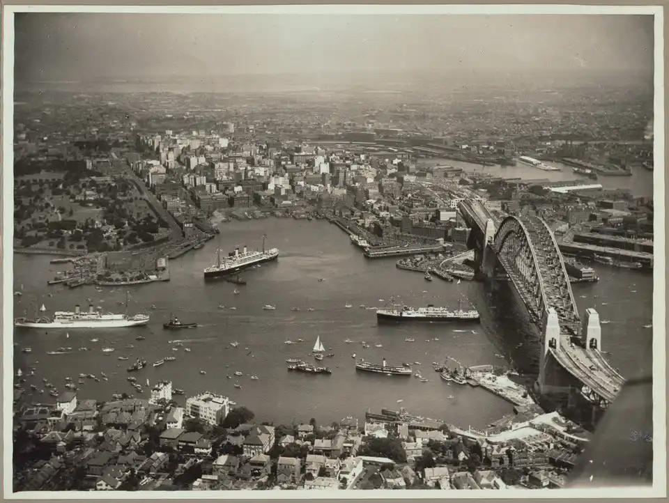 Sydney Harbour Bridge il giorno dell'inaugurazione, 19 marzo 1932