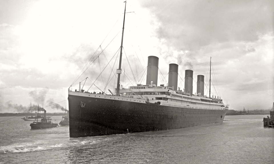 Il Titanic lascia il porto di Southampton il 10 aprile 1912