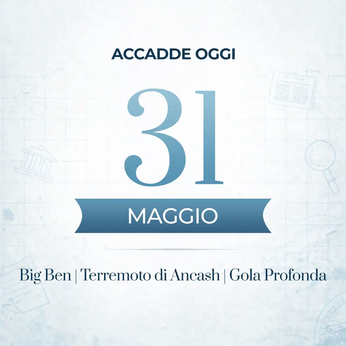 Accadde oggi 31 maggio, gli eventi che hanno segnato questa data
