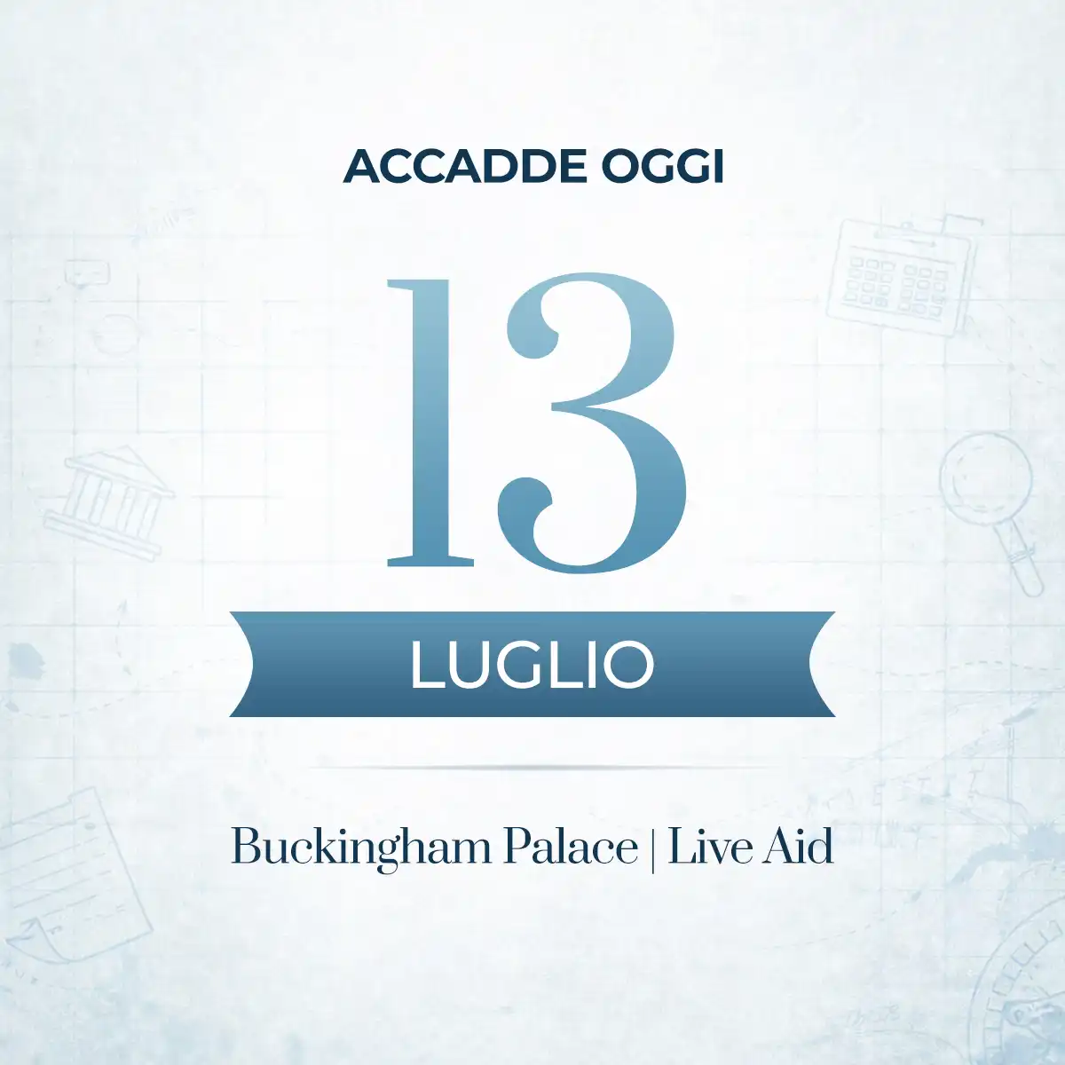 Accadde oggi 13 luglio, una giornata ricca di eventi e personaggi